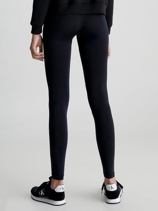 Black Calvin Klein High Waisted Women Leggings | NOJP-12967