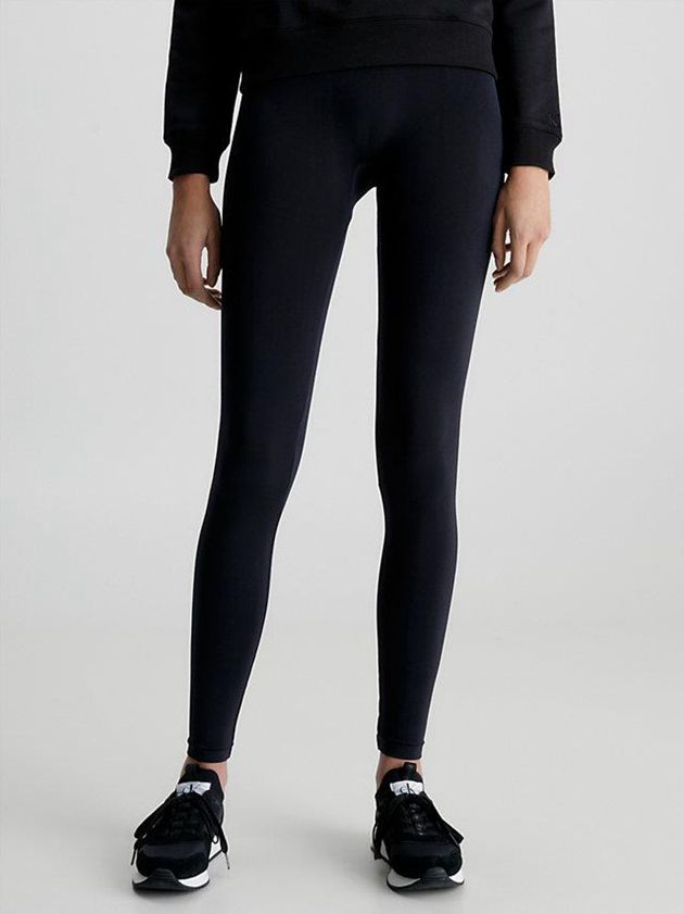 Black Calvin Klein High Waisted Women Leggings | NOJP-12967