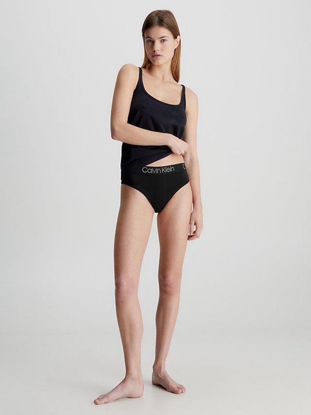 Black Calvin Klein High Waisted - Body Women Thong | VSTN-38465