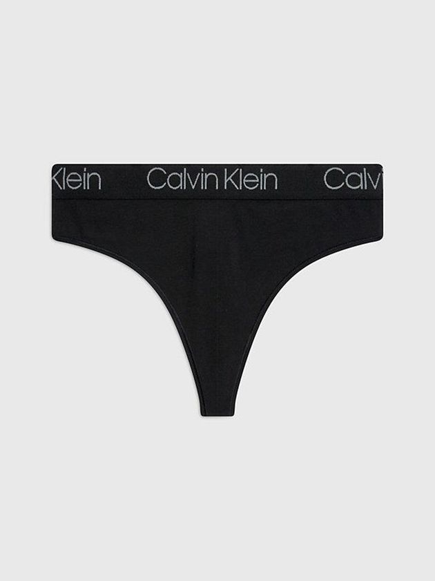 Black Calvin Klein High Waisted - Body Women Thong | VSTN-38465