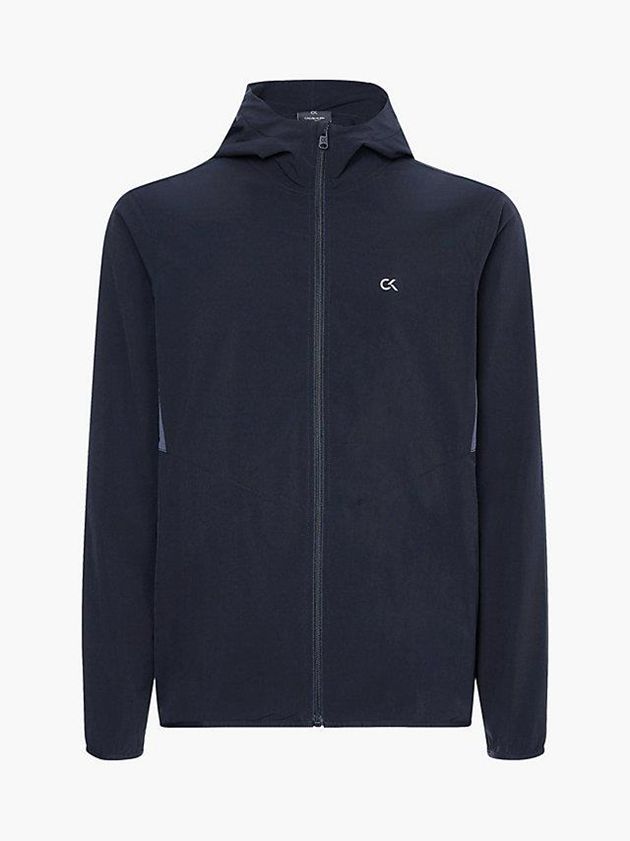 Black Calvin Klein Hooded Windbreaker Men Jacket | UZBR-73025