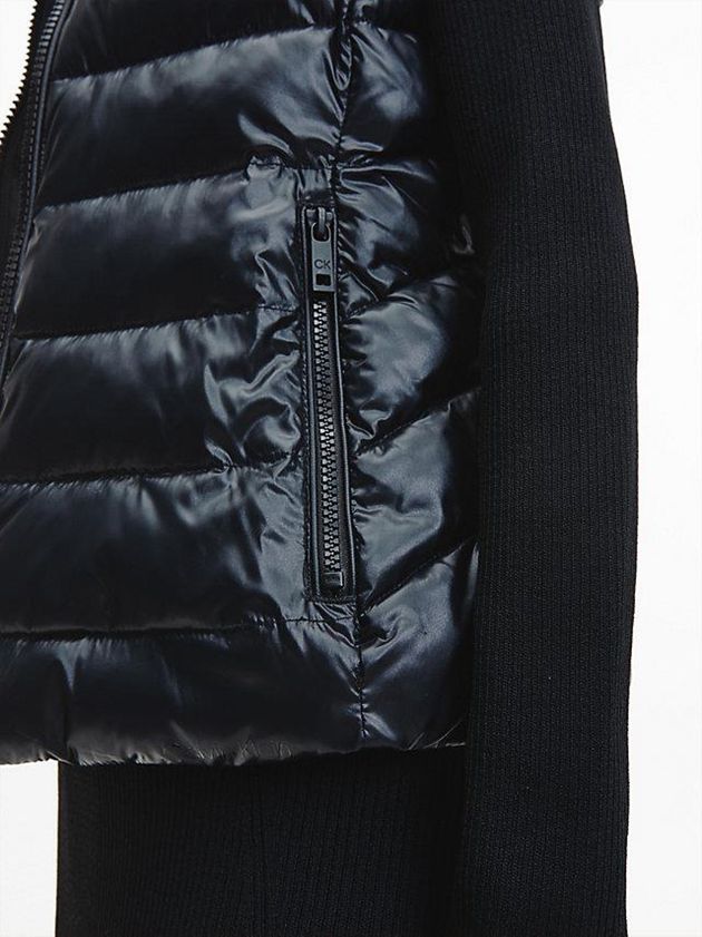 Black Calvin Klein Hooded Women Vest | EFQN-64715