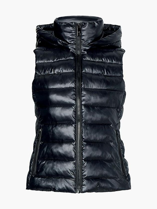 Black Calvin Klein Hooded Women Vest | EFQN-64715