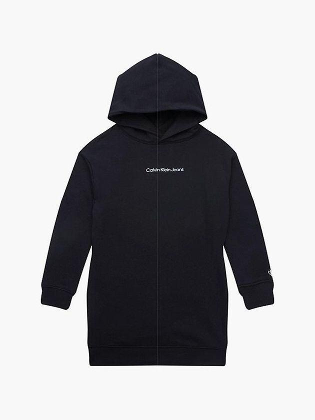 Black Calvin Klein Hoodie Girls's Dress | STHU-81043