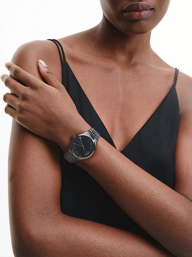 Black Calvin Klein Iconic Bracelet Women Watch | ZLGB-29850
