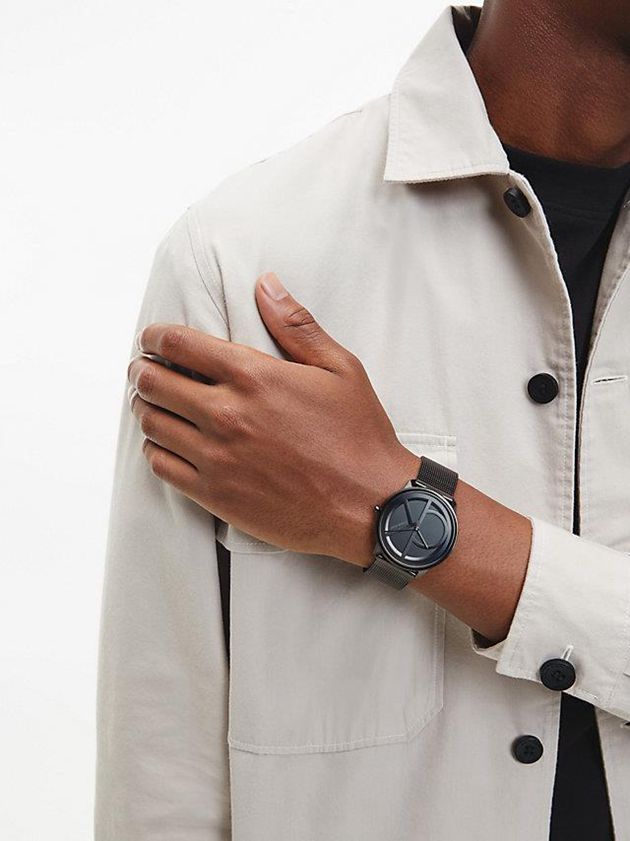 Black Calvin Klein Iconic Mesh Men Watch | RZNQ-10974