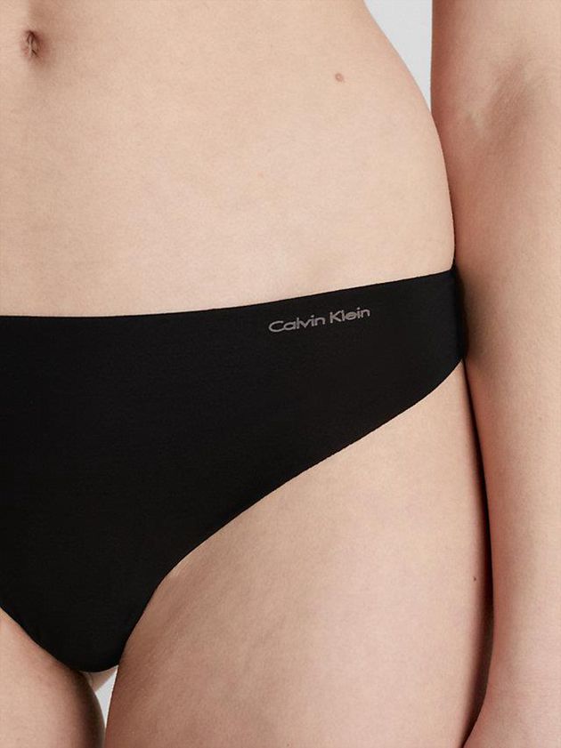 Black Calvin Klein Invisibles Women Thong | AZGF-34261