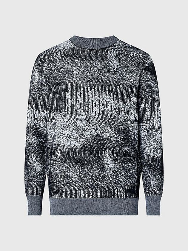 Black Calvin Klein Jacquard Men Sweater | LIDE-35196