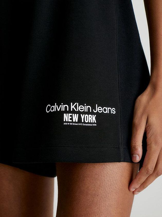 Black Calvin Klein Jogger Women Shorts | SFOG-56341