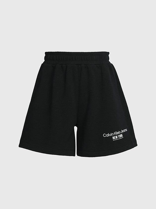 Black Calvin Klein Jogger Women Shorts | SFOG-56341