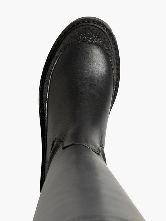 Black Calvin Klein Knee Women Boots | HOIS-10825