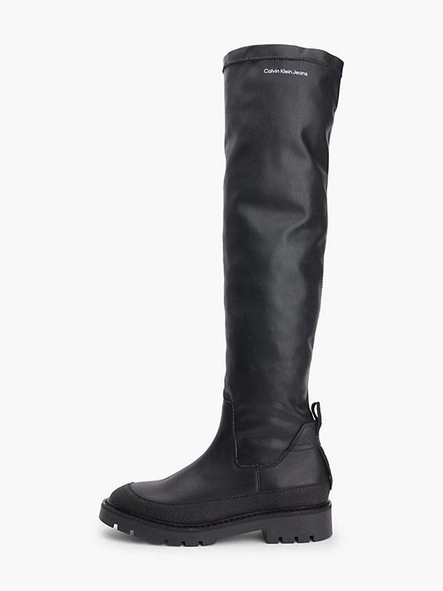 Black Calvin Klein Knee Women Boots | HOIS-10825