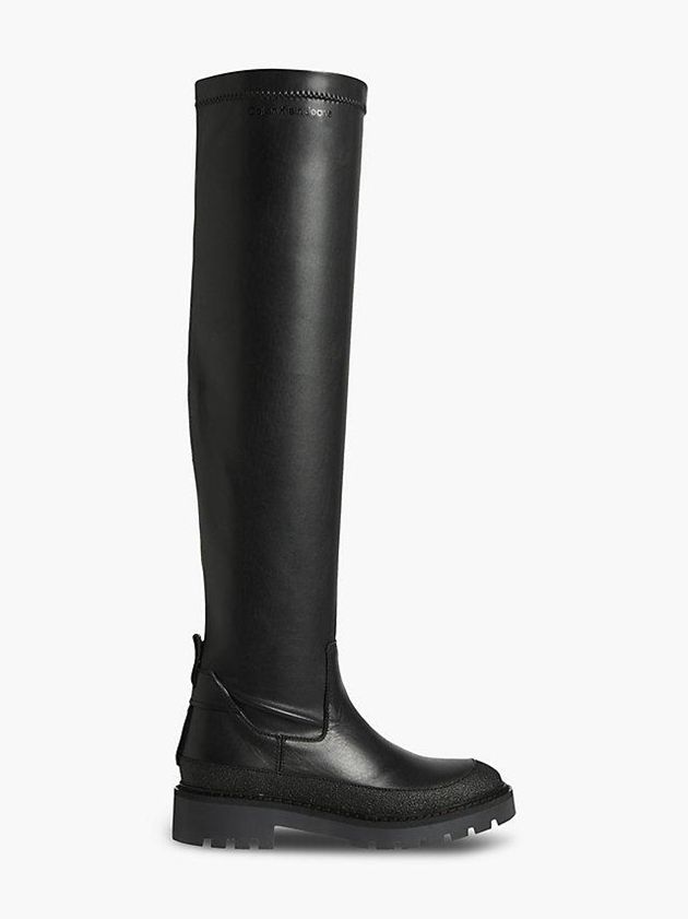 Black Calvin Klein Knee Women Boots | HOIS-10825