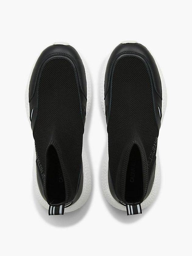 Black Calvin Klein Knit High-Top Women Sneakers | QPEL-97360