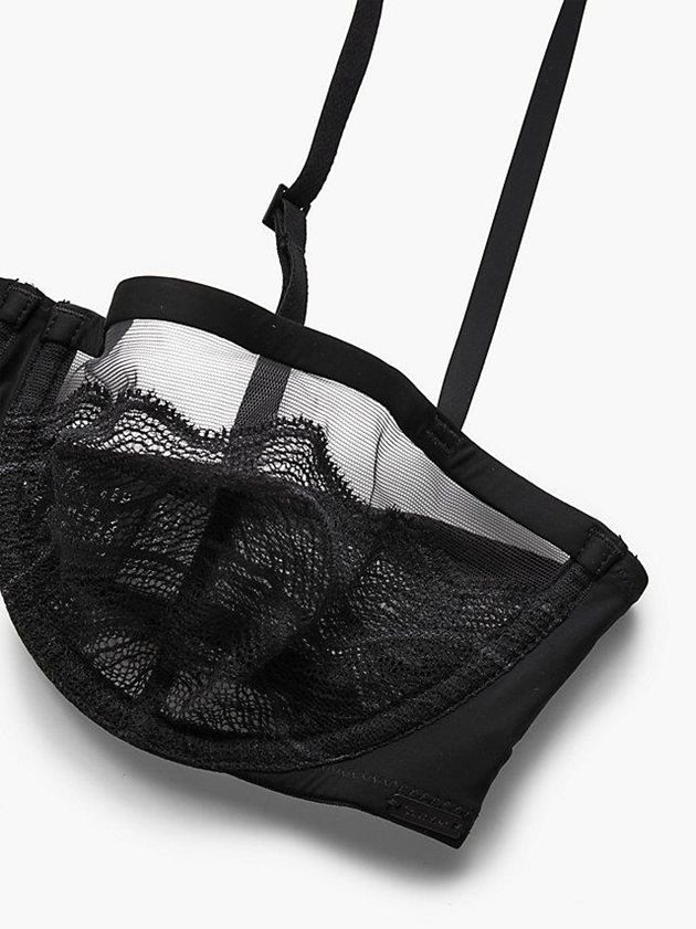 Black Calvin Klein Lace Balconette Women Bra | OMRT-13782