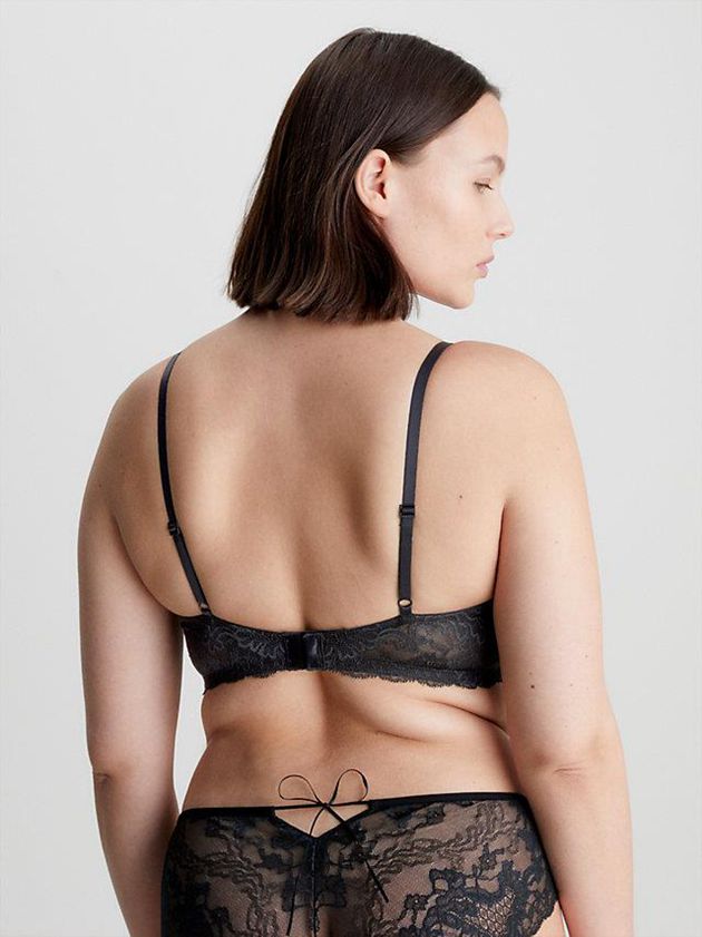 Black Calvin Klein Lace Balconette Women Bra | SGNW-48920