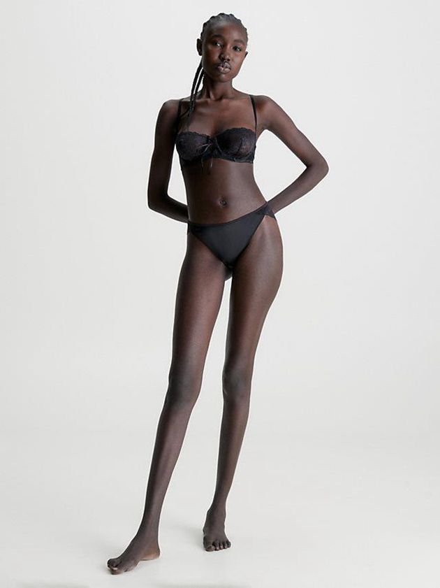 Black Calvin Klein Lace Balconette Women Bra | SGNW-48920