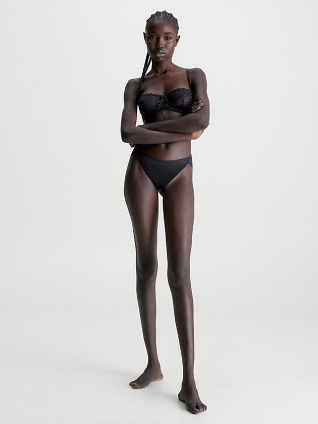 Black Calvin Klein Lace Bikini Women Briefs | GMUJ-93684