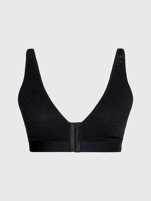 Black Calvin Klein Lace Recovery Women Bra | BHIX-51096