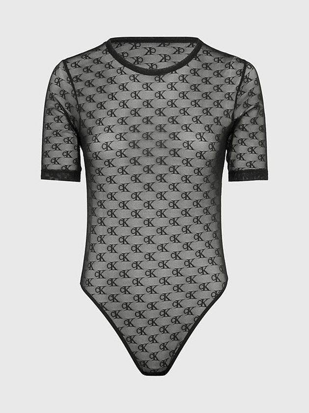 Black Calvin Klein Lace – Ck96 Women Bodysuit | HPGO-74091