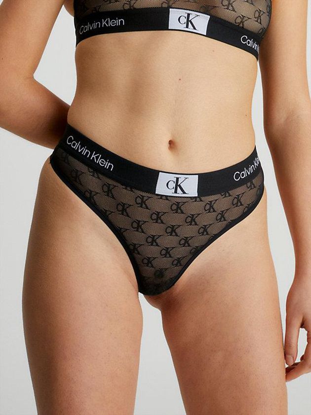 Black Calvin Klein Lace - Ck96 Women Thong | TUAH-95620