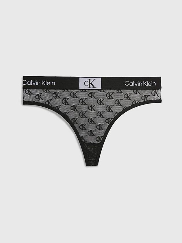 Black Calvin Klein Lace - Ck96 Women Thong | TUAH-95620