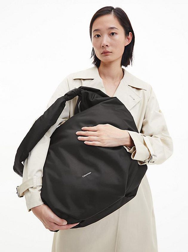 Black Calvin Klein Large Recycled Hobo Women Bags | ISDE-59371