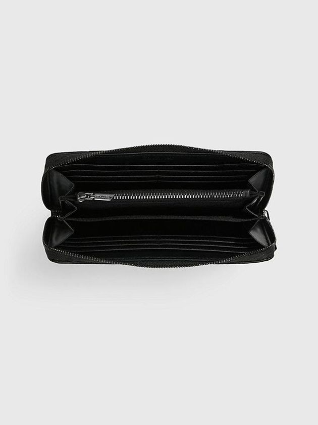Black Calvin Klein Large Recycled Quilted Women Wallet | MAVE-72680