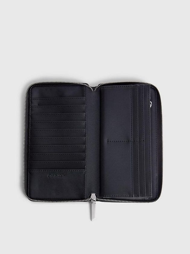 Black Calvin Klein Large Recycled Rfid Women Wallet | CWGI-04613