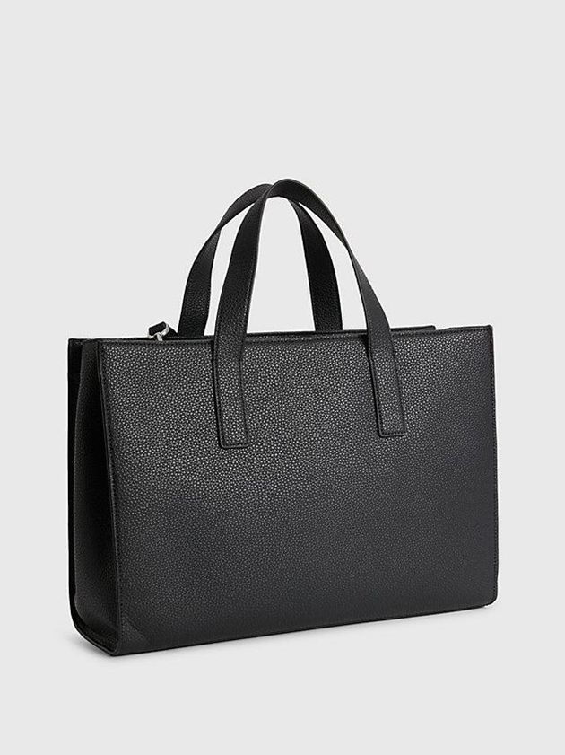 Black Calvin Klein Large Recycled Tote Women Bags | MUZJ-38502