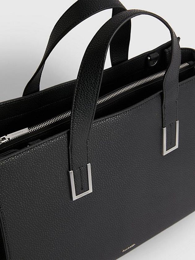 Black Calvin Klein Large Recycled Tote Women Bags | MUZJ-38502