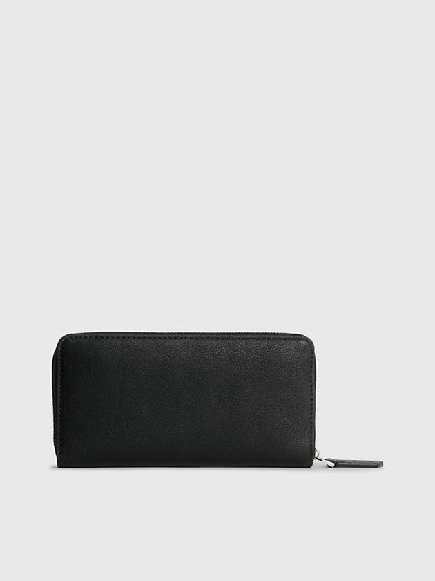 Black Calvin Klein Large Zip Around Women Wallet | TSGQ-53124