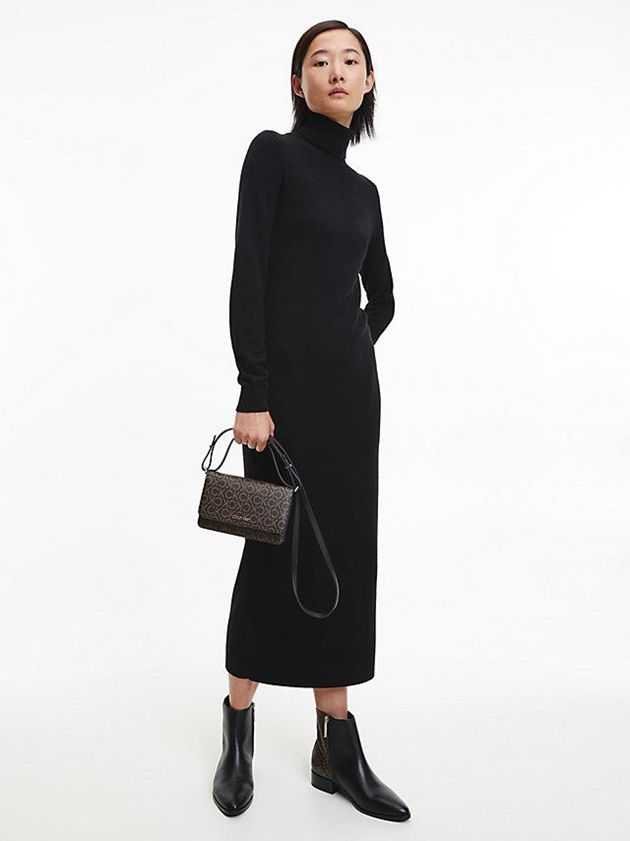 Black Calvin Klein Leather Ankle Women Boots | EMOA-50173
