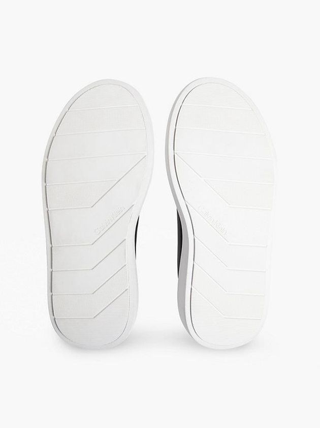 Black Calvin Klein Leather Bubble Platform Women Sneakers | NHXD-57908