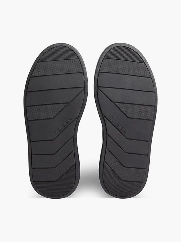 Black Calvin Klein Leather Bubble Platform Chelsea Women Boots | DIRY-15407