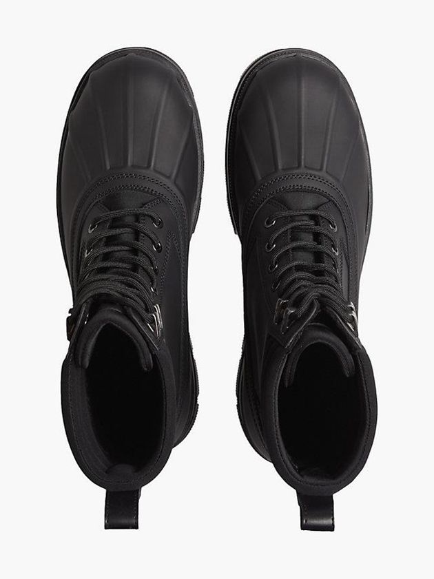 Black Calvin Klein Leather Chunky Men Boots | BDKO-61584