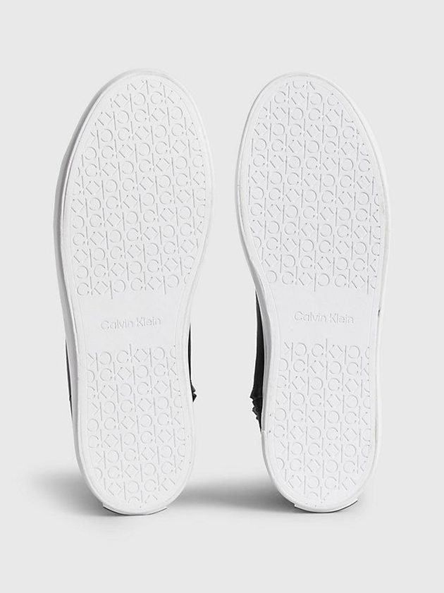Black Calvin Klein Leather High-Top Women Sneakers | XEWT-19062