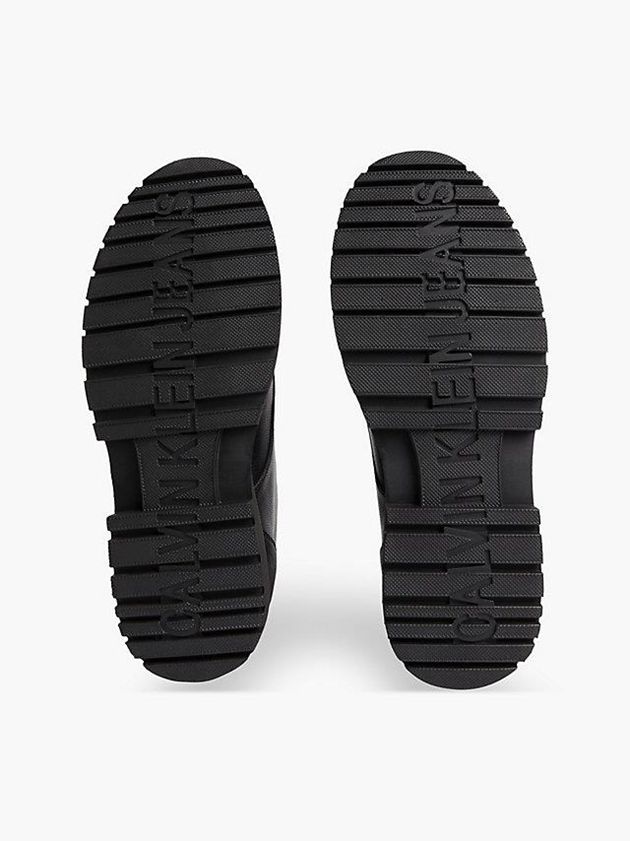Black Calvin Klein Leather Men Boots | RSFH-31690