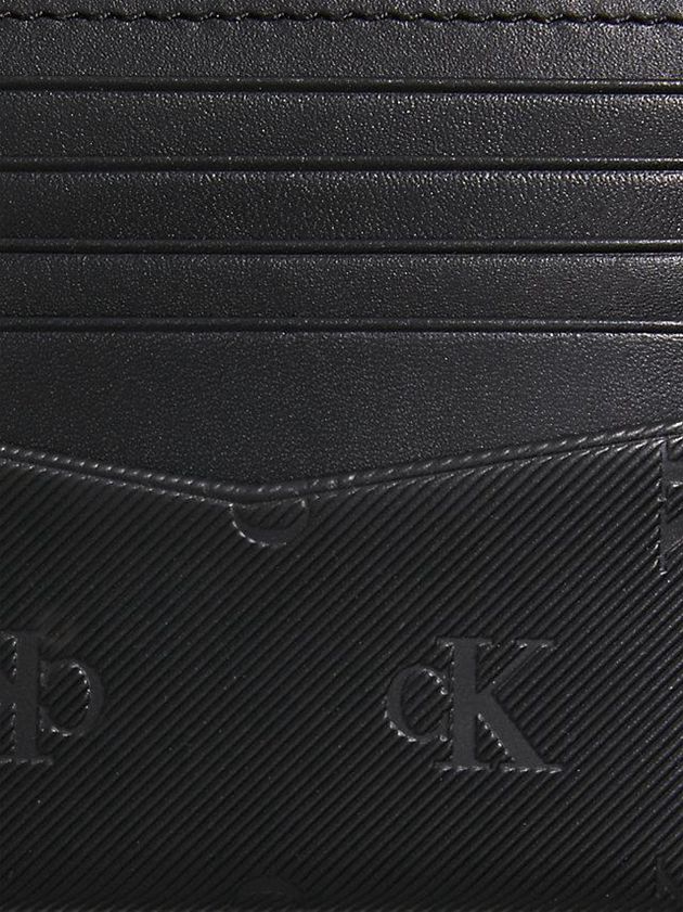 Black Calvin Klein Leather Men Cardholders | ZPYM-72103