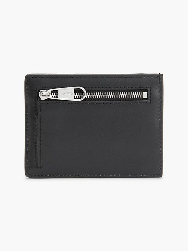 Black Calvin Klein Leather Men Cardholders | SVNF-83519
