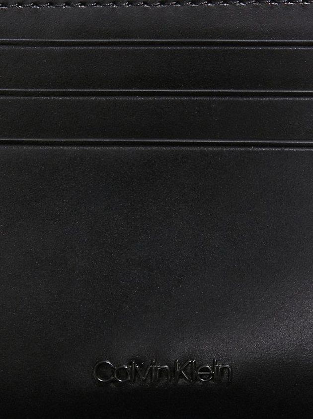 Black Calvin Klein Leather Men Cardholders | JTUL-54693