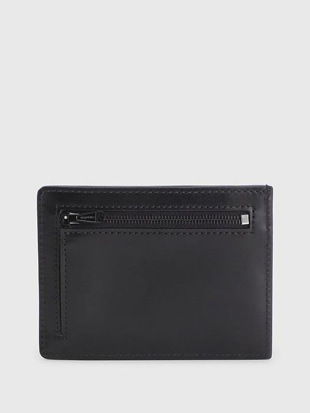 Black Calvin Klein Leather Men Cardholders | JTUL-54693
