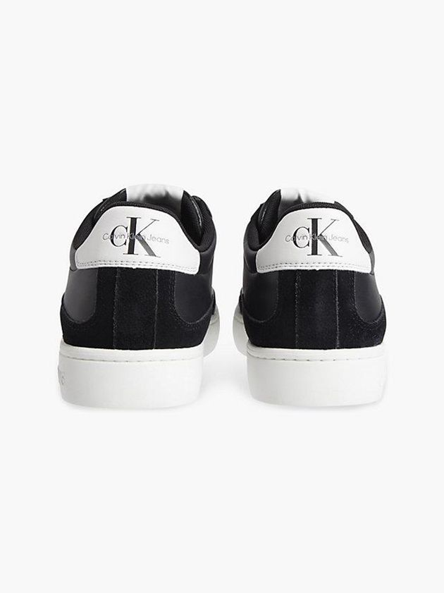 Black Calvin Klein Leather Men Sneakers | TFGI-63197