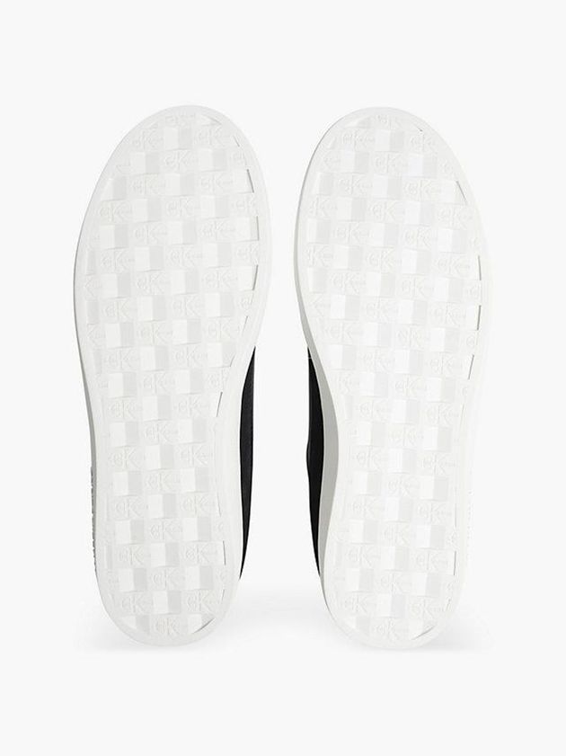 Black Calvin Klein Leather Men Sneakers | TFGI-63197