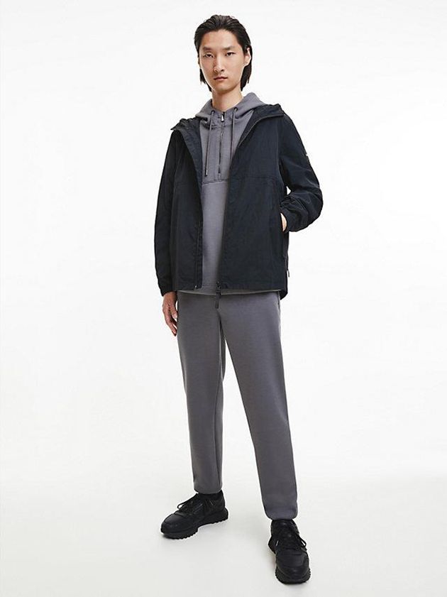 Black Calvin Klein Leather Men Sneakers | QWLV-17046