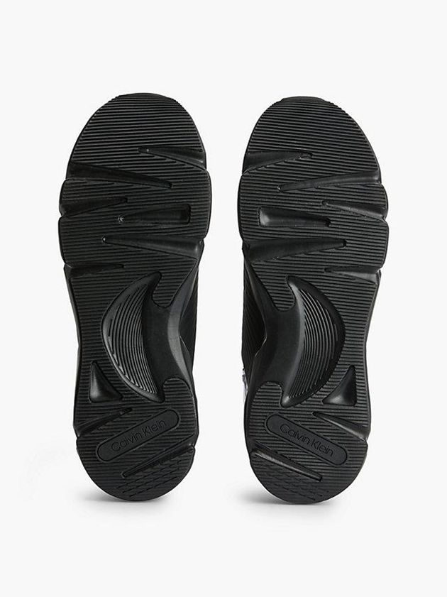 Black Calvin Klein Leather Men Sneakers | FBLQ-84920