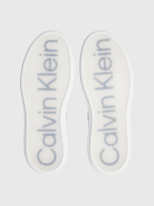 Black Calvin Klein Leather Men Sneakers | QBZP-25148