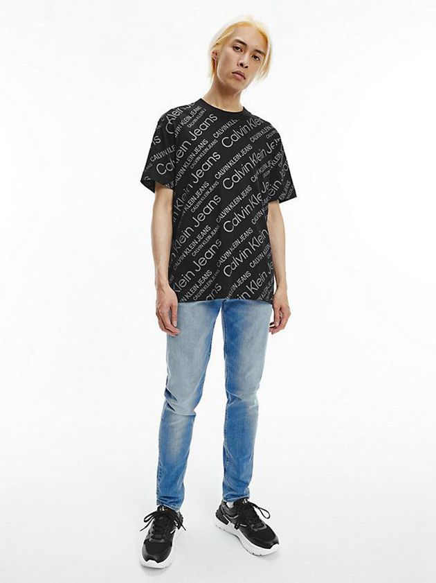 Black Calvin Klein Leather Men Sneakers | XRHG-89761