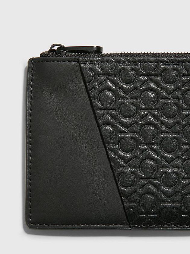 Black Calvin Klein Leather Phone Men Wallet | LTSD-57069