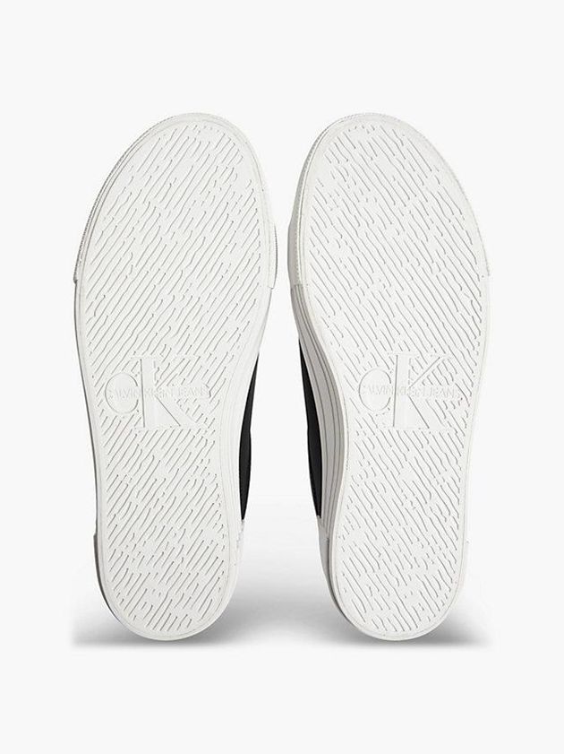 Black Calvin Klein Leather Platform Women Sneakers | GESU-43519